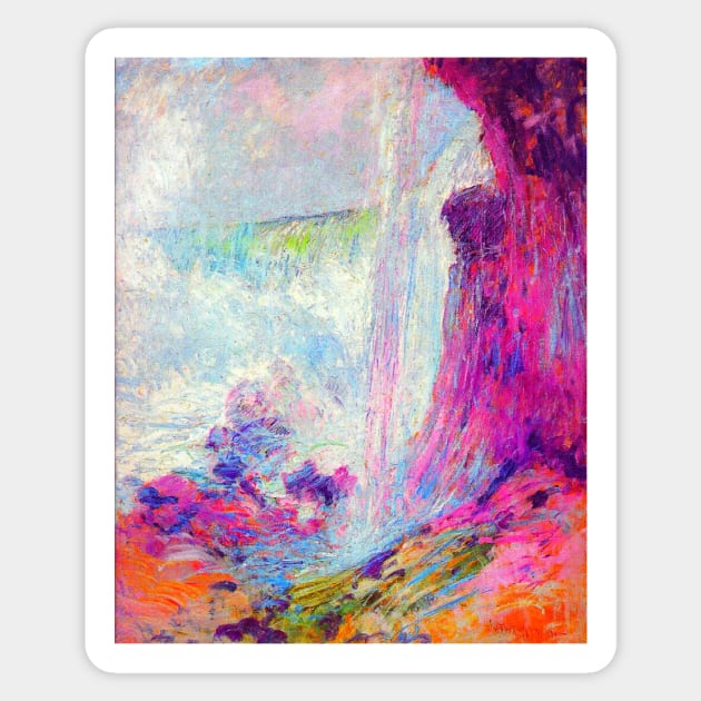 "Niagara Falls" by John Henry Twachtman (1894) TECHNICOLOR REMASTERED Sticker by FineArtMaster